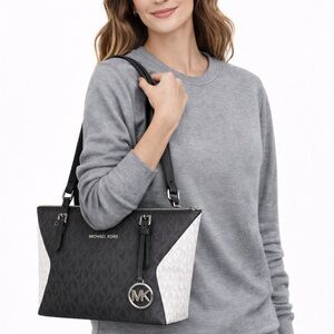 Michael Kors Monogram Black and White Tote